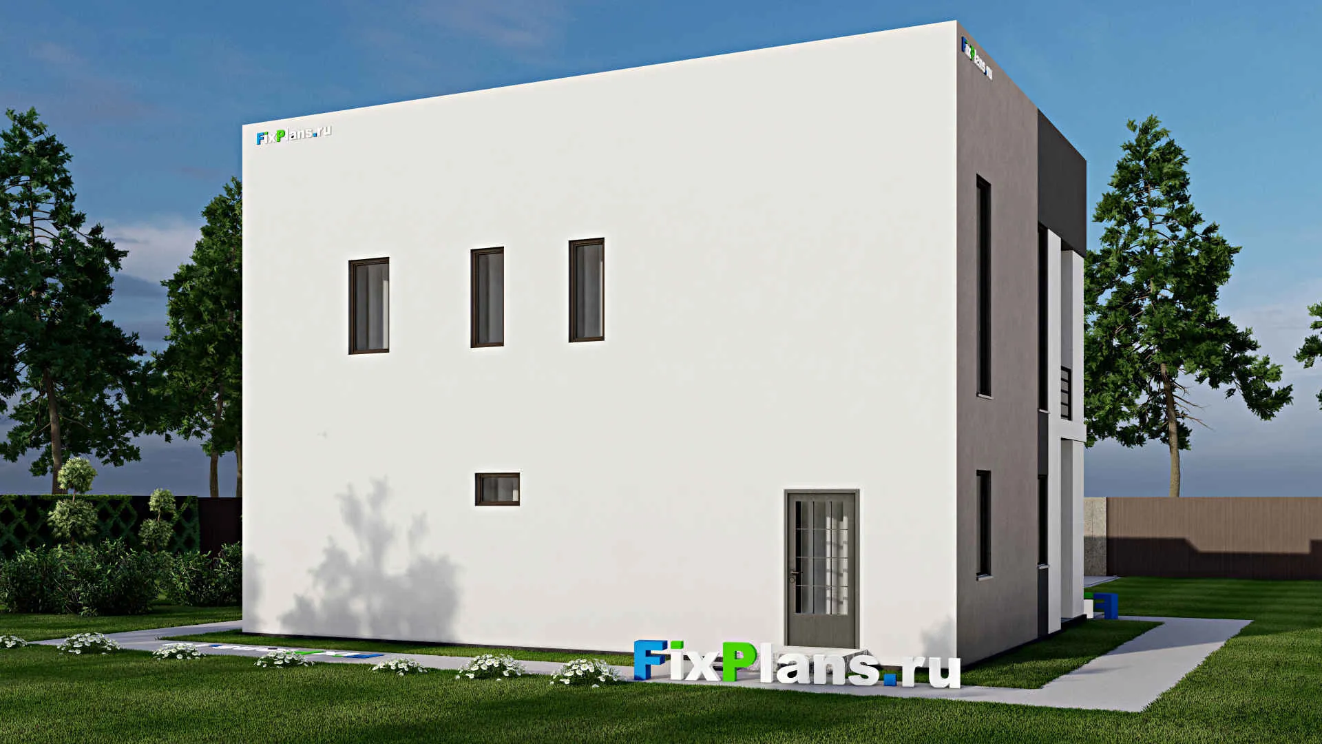 F-11132 - Проект двухэтажного дома 10 на 13, площадью 160 м² с балконом и 4 спальнями