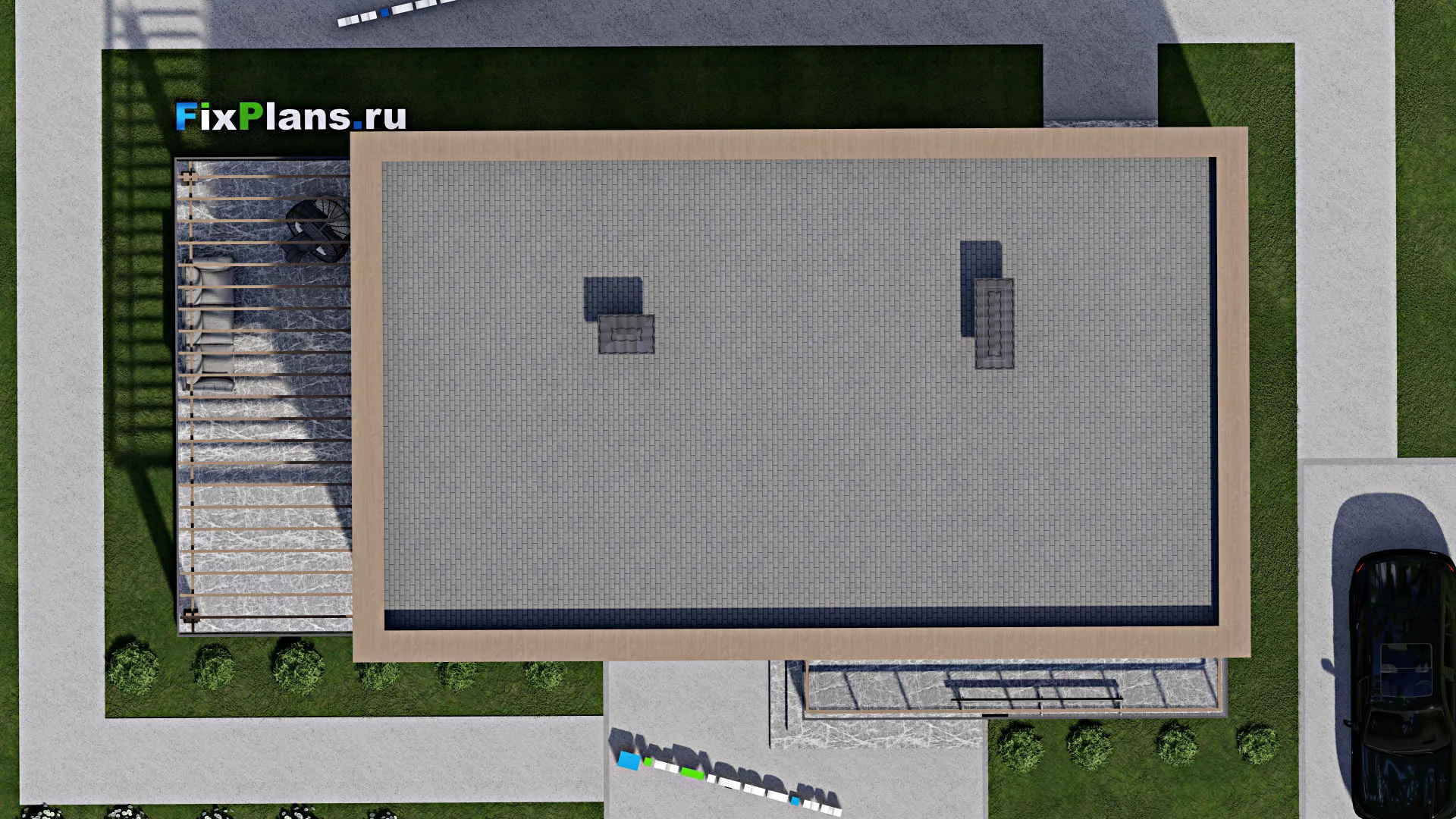 F-6209 - Проект двухэтажного дома 10 на 15, площадью 250 м² с террасой и 4 спальнями