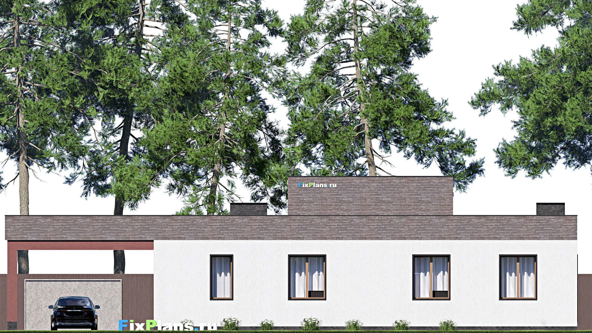 F-18836 - Проект одноэтажного дома 14 на 24, площадью 230 м² с 3 спальнями