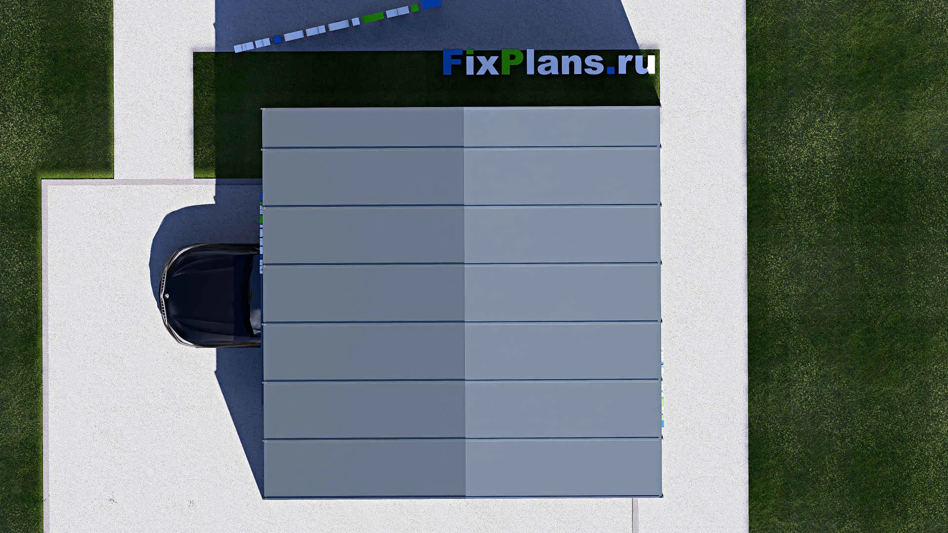 F-21023 - Проект гаража 8 на 8, площадью 50 м² на 2 машиноместа