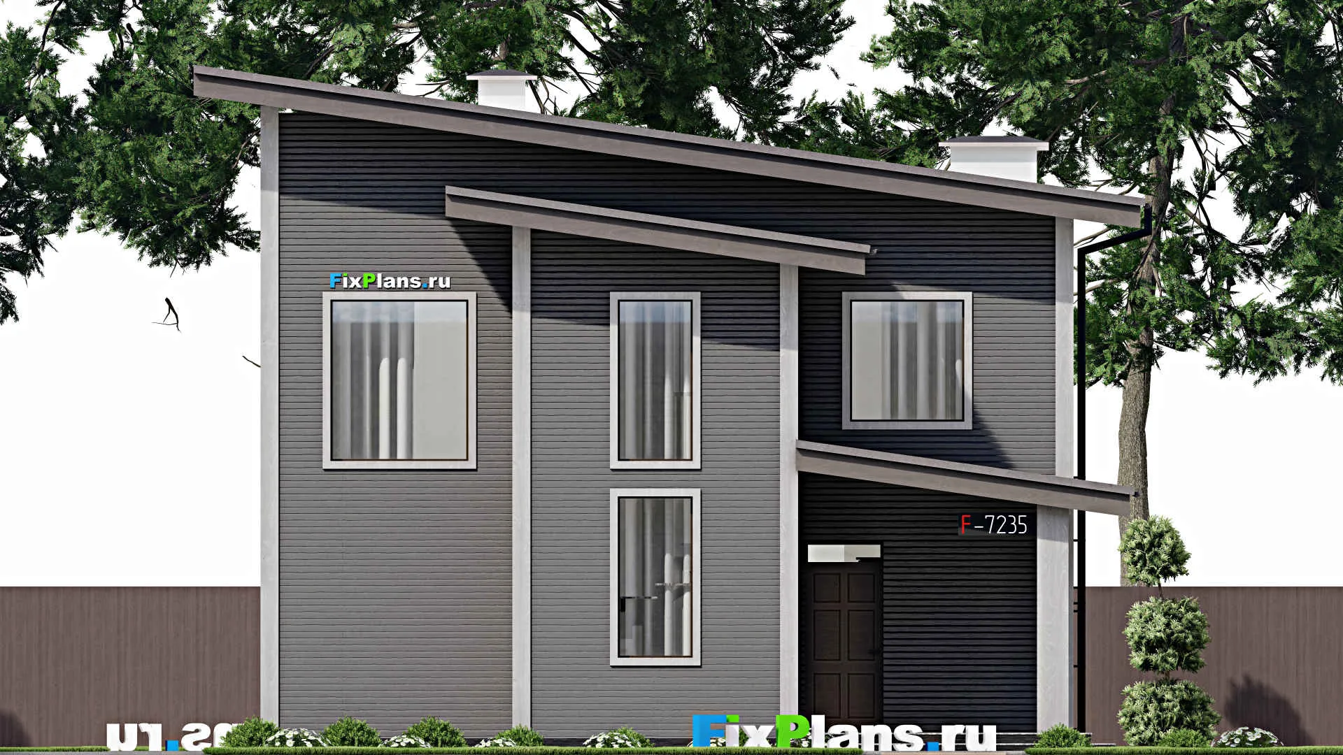 F-7235 - Проект дома с мансардой 11 на 13, площадью 160 м² с 4 спальнями