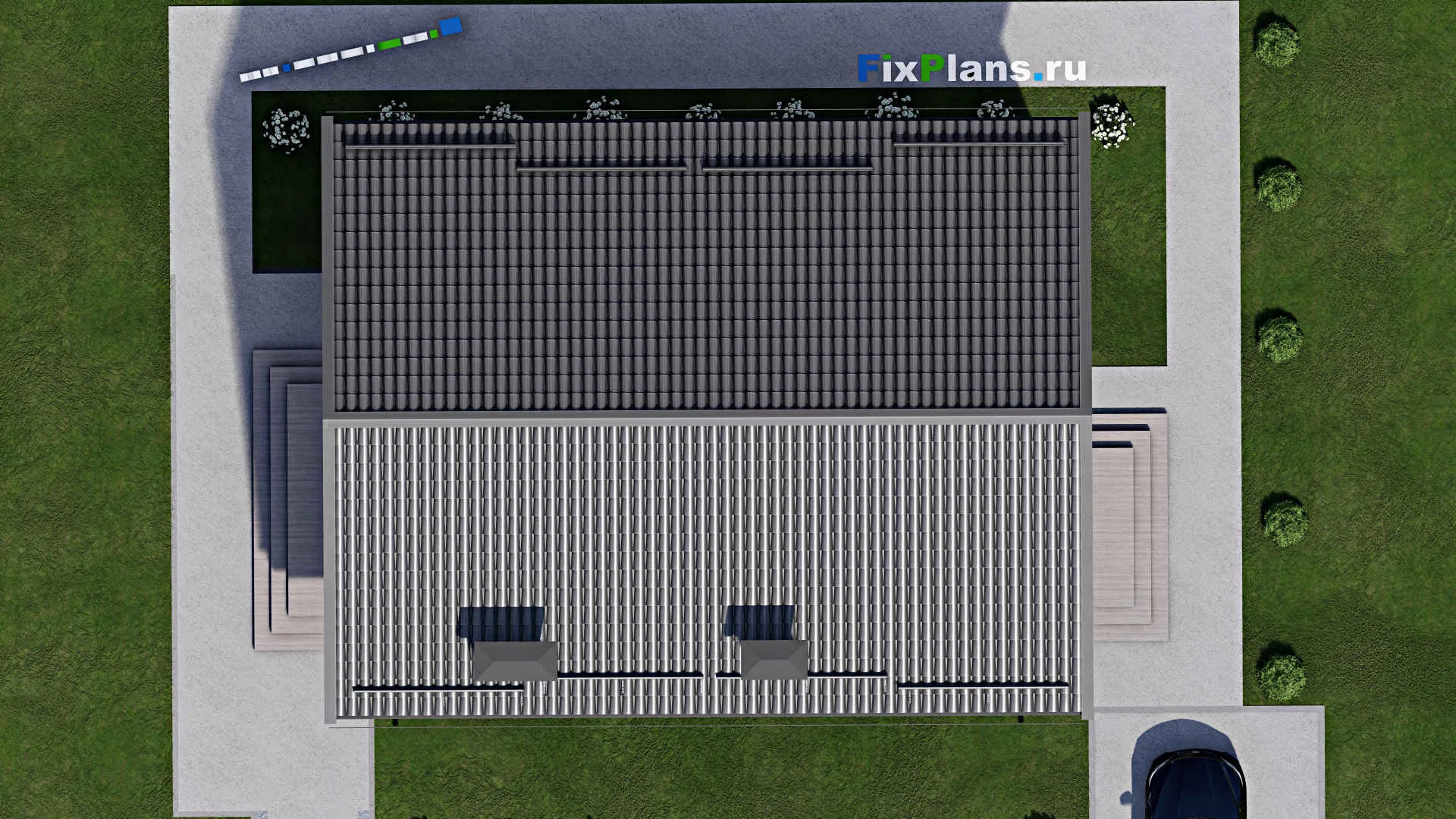 F-5219 - Проект одноэтажного дома 10 на 12, площадью 100 м² с 2 спальнями