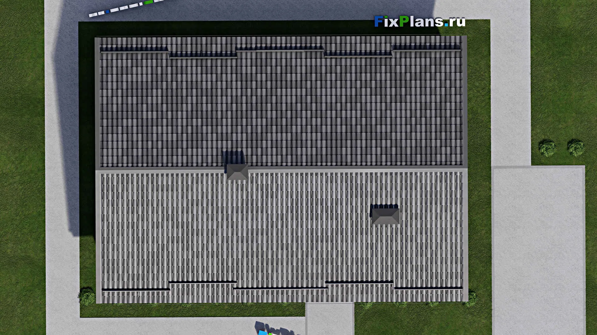 F-9620 - Проект одноэтажного дома 11 на 16, площадью 130 м² с террасой и 3 спальнями